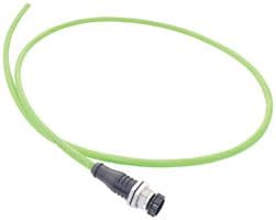 142M2X20010 - METZ CONNECT - 142M2X20010 - Sensor Cable, X-Code, Cat6a, M12 Receptacle, Free End, 8 Positions, 1 m, 3.28 ft