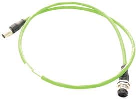 142M2X12020 - METZ CONNECT - 142M2X12020 - Sensor Cable, X-Code, Cat6a, M12 Plug, M12 Receptacle, 8 Positions, 2 m, 6.6 ft