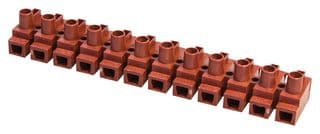 HY200/12 FVSP - HYLEC - HY200/12 FVSP - Panel Mount Barrier Terminal Block, 1 Row, 12 Ways, 10 mm, 32 A