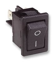 H8550VBACA - BULGIN / PARTNER STOCK - H8550VBACA - Rocker Switch, On-Off, DPST, Non Illuminated, Panel Mount, Black, 8500 Series
