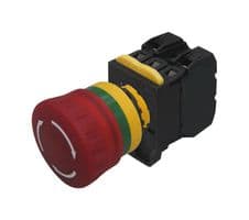 MCA20L-V4E20Q5R - MULTICOMP / PARTNER STOCK - MCA20L-V4E20Q5R - Emergency Stop Switch, Illuminated, DPST-NO, Push-Pull, Screw, 10 A, 120 V