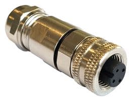 PXMBNI12FBF05ASCPG9 - BULGIN / PARTNER STOCK - PXMBNI12FBF05ASCPG9 - Sensor Connector, Buccaneer M12 Series, M12, Female, 5 Positions, Solder Socket