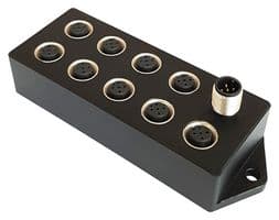 BOX1M1205MA09M805F - BULGIN / PARTNER STOCK - BOX1M1205MA09M805F - Sensor Distribution Box, M12 Connector - 5 Pole, M8 Connector - 5 Pole, 9 Ports, M Series, IP67