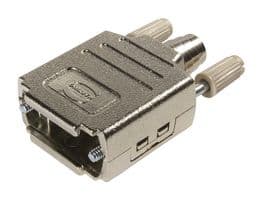 09670090425 - HARTING - 09670090425 - D Sub Backshell, DE, 180°, Metallised Thermoplastic Body