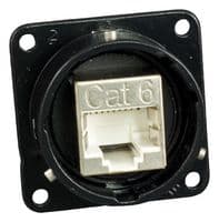 IPT0218-RJ45-1F7 - GLENAIR - IPT0218-RJ45-1F7 - Modular Connector, RJ45 Jack, 1 x 1 (Port), 8P8C, Cat6, IP67, Panel Mount