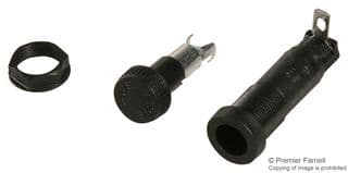 03453LF1H - LITTELFUSE - 03453LF1H - Fuseholder, Panel Mount, Shock Safe, 250V, 10A, 3AG, Solder / Quick Connect, Fingergrip Cap