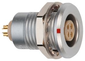 EGG.1T.304.CLL - LEMO - EGG.1T.304.CLL - Circular Connector, Sealed Circular Connector, 1T Series, Panel Mount Receptacle, 4 Contacts