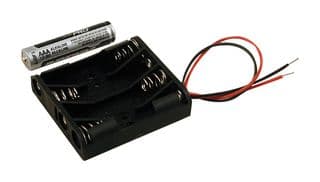 BH4AAAW - HAMMOND - BH4AAAW - Battery Holder, BH Series, 4 x AAA