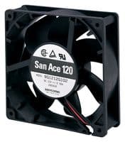 9G1224E101 - SANYO DENKI - 9G1224E101 - DC Axial Fan, 24 V, Square, 120 mm, 38 mm, Ball Bearing, 118 CFM