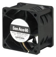 9GV0612P1G03 - SANYO DENKI - 9GV0612P1G03 - DC Axial Fan, 12 V, Square, 60 mm, 38 mm, Ball Bearing, 84 CFM