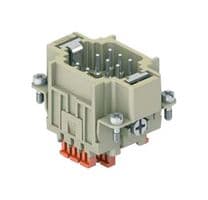 CDSHM09 - ILME - CDSHM09 - Heavy Duty Connector, CDSH Series, CDSH Class, Insert, 9 Contacts, Plug, Push Lock Pin