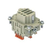 CDSHF09 - ILME - CDSHF09 - Heavy Duty Connector, CDSH Series, CDSH Class, Insert, 9 Contacts, Receptacle, Push Lock Socket