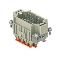 CDSHM18 - ILME - CDSHM18 - Heavy Duty Connector, CDSH Series, CDSH Class, Insert, 18 Contacts, Plug, Push Lock Pin