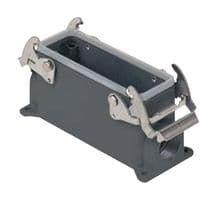 M7PE10.20 - ILME - M7PE10.20 - Heavy Duty Connector, Base, Panel Mount, Metal Body, 2 Lever, ILME Connector Inserts, E-Xtreme
