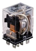 LY3-AC24 - OMRON - LY3-AC24 - Power Relay, 3PDT, 24 VAC, 10 A, LY Series, Socket, Non Latching