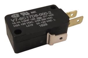 V7-6C17D8-000-2 - HONEYWELL - V7-6C17D8-000-2 - Microswitch, Miniature, Straight Lever, SPDT, Quick Connect, 15 A