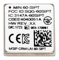 ST60-SIPT - EZURIO - ST60-SIPT - Wireless LAN Module, 60-SIPT series, 2.4 GHz, SDIO, UART, Industrial, Medical
