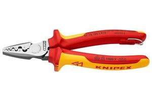 97 78 180 T - KNIPEX - 97 78 180 T - Crimp Tool, Hand, 0.25mm² to 16mm² End Sleeves/Ferrules