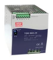 TDR-960-24 - MEAN WELL - TDR-960-24 - AC/DC DIN Rail Power Supply (PSU), ITE, 1 Output, 960 W, 24 VDC, 40 A
