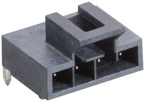 105313-1104 - MOLEX - 105313-1104 - Pin Header, Wire-to-Board, 2.5 mm, 1 Rows, 4 Contacts, Through Hole Right Angle