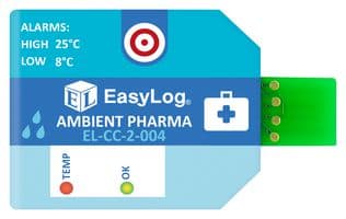 EL-CC-2-004 PK10 - LASCAR - EL-CC-2-004 PK10 - Data Logger, 25°C High Alarm Level, Temperature & Humidity, 1 Channel, 32637 Samples, USB