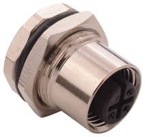 859-003-203R004 - NORCOMP - 859-003-203R004 - Sensor Connector, VULCON Series, M12, Female, 3 Positions, Solder Socket, Straight Panel Mount