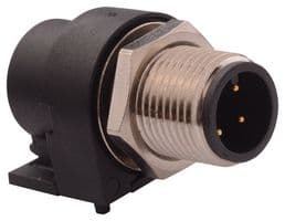 861-004-113R004 - NORCOMP - 861-004-113R004 - Sensor Connector, VULCON Series, M12, Female, 4 Positions, PCB Socket, Straight Panel Mount