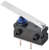 D2AW-A052D R - OMRON ELECTRONIC COMPONENTS - D2AW-A052D R - Microswitch, Ultra Subminiature, Long Straight Leaf Lever, SPST-NC, Solder, 100 mA, 12 V