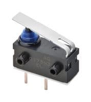 D2AW-A062D R - OMRON ELECTRONIC COMPONENTS - D2AW-A062D R - Microswitch, Ultra Subminiature, Leaf Lever, SPST-NC, Solder, 100 mA, 12 V