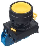 YW1B-A1E10Y - IDEC - YW1B-A1E10Y - Industrial Pushbutton Switch, YW Series, 22.3 mm, SPST-NO, Maintained, Flush, Yellow