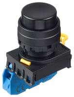 YW1B-A2E10B - IDEC - YW1B-A2E10B - Industrial Pushbutton Switch, YW Series, 22.3 mm, SPST-NO, Maintained, Round Raised, Black