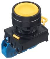 YW1B-M1E10Y - IDEC - YW1B-M1E10Y - Industrial Pushbutton Switch, YW Series, 22.3 mm, SPST-NO, Momentary, Flush, Yellow