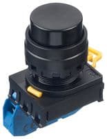 YW1B-M2E10B - IDEC - YW1B-M2E10B - Industrial Pushbutton Switch, YW Series, 22.3 mm, SPST-NO, Momentary, Round Raised, Black