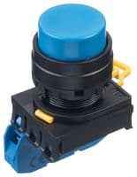 YW1B-M2E10S - IDEC - YW1B-M2E10S - Industrial Pushbutton Switch, YW Series, 22.3 mm, SPST-NO, Momentary, Round Raised, Blue