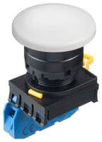 YW1B-M4E10W - IDEC - YW1B-M4E10W - Industrial Pushbutton Switch, YW Series, 22.3 mm, SPST-NO, Momentary, Mushroom, White