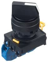 YW1S-2E10 - IDEC - YW1S-2E10 - Rotary Switch, 2 Position, 1 Pole, 90 °, 10 A, 120 V, YW Series