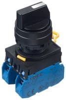 YW1S-32E20 - IDEC - YW1S-32E20 - Rotary Switch, 3 Position, 2 Pole, 45 °, 10 A, 120 V, YW Series