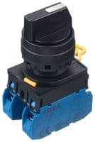YW1S-3E20 - IDEC - YW1S-3E20 - Rotary Switch, 3 Position, 2 Pole, 45 °, 10 A, 120 V, YW Series