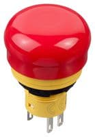 AB6E-3BV02PTRH - IDEC - AB6E-3BV02PTRH - Emergency Stop Switch, DPST-NC, Push-Pull, Quick Connect, Solder, 5 A, 125 V