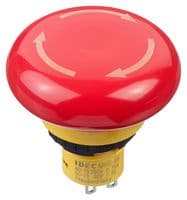 AB6E-4BV02PRM - IDEC - AB6E-4BV02PRM - Emergency Stop Switch, DPST-NC, Push-Pull, Quick Connect, Solder, 5 A, 125 V
