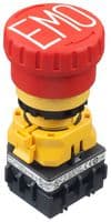 XW1E-BV402MFRH-EMO - IDEC - XW1E-BV402MFRH-EMO - Emergency Stop Switch, DPST-NC, Push-Pull, Screw, 5 A, 125 V