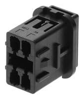 505596-0401 - MOLEX - 505596-0401 - Connector Housing, Black, MUO 2.5 505596 Series, Plug, 4 Ways, 2.5 mm