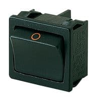 01801.1926-01 - MARQUARDT - 01801.1926-01 - Rocker Switch, On-Off, SPST, Non Illuminated, Panel Mount, Black, 1800 Series