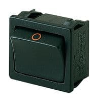 01802.1121-02 - MARQUARDT - 01802.1121-02 - Rocker Switch, On-Off, DPST, Non Illuminated, Panel Mount, Black, 1800 Series