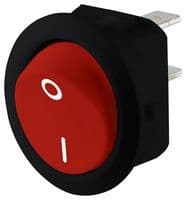 01881.1104-01 - MARQUARDT - 01881.1104-01 - Rocker Switch, On-Off, SPST, Non Illuminated, Panel Mount, Red, 1881 Series