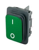 01932.3118-02 - MARQUARDT - 01932.3118-02 - Rocker Switch, On-Off, DPST, Non Illuminated, Panel Mount, Green, 1930 Series