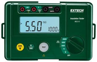 MG310 - EXTECH INSTRUMENTS - MG310 - Insulation Tester, Multifunction, 250V, 500V, 1kV, 0ohm to 5.5Gohm, 0 °C, 40 °C, 100 mm