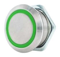 48M-112G - ITW SWITCHES - 48M-112G - Vandal Resistant Switch, 48-EM Series, 19.4 mm, SPST-NO-DB, Momentary, Round, Natural