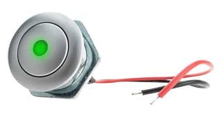 57M-211G - ITW SWITCHES - 57M-211G - Vandal Resistant Switch, Miniature, 57M-EM Series, 16.1 mm, SPST-NO-DB, Maintained, Round, Natural