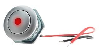 57M-211R - ITW SWITCHES - 57M-211R - Vandal Resistant Switch, Miniature, 57M-EM Series, 16.1 mm, SPST-NO-DB, Maintained, Round, Natural